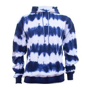 Studio 189 Womens Tie-Dye Logo Hoodie Navy Size L